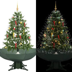 vidaXL Arbre neigeux base parapluie - Vert 140 cm