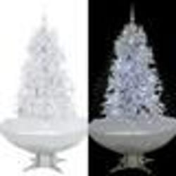 vidaXL Arbre de Noël neigeux avec base de parapluie Blanc 170 cm - TU