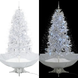 VidaXL Sapin de Noël neigeux 190 cm avec base parapluie