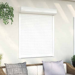 vidaXL Volet roulant aluminium 100x130 cm blanc - TU