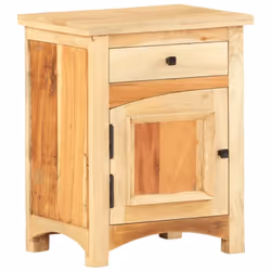 Introduisez un air d'élégance du milieu du siècle dans votre intérieur avec notre belle table de chevet en bois massif ! Cett ...