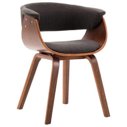 vidaXL Chaise à manger Gris Bois courbé et tissu - TU