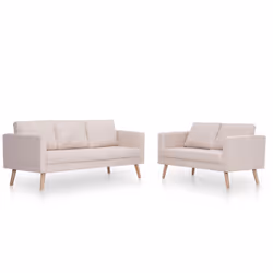 VidaXL 276851, Crème, 3 siège(s), Polyester, 1680 mm, 700 mm, 730 mm