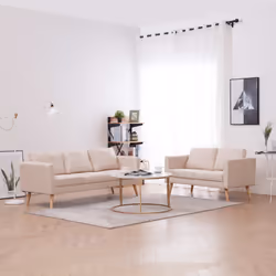 VidaXL 276851 canapé 3 siège(s) Crème