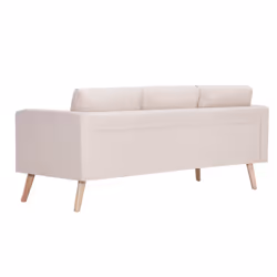 VidaXL 276851 canapé 3 siège(s) Crème - Vue supplémentaire 5