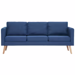 VidaXL 276853 canapé 3 siège(s) Bleu - Vue supplémentaire 4