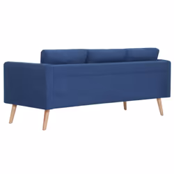 VidaXL 276853 canapé 3 siège(s) Bleu - Vue supplémentaire 5