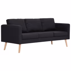 VidaXL 276855, Noir, 3 siège(s), Polyester, 1680 mm, 700 mm, 730 mm
