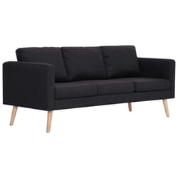 VidaXL 276855 canapé 3 siège(s) Noir