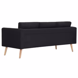 VidaXL 276855 canapé 3 siège(s) Noir - Vue supplémentaire 4