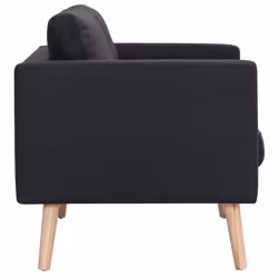 VidaXL 276855 canapé 3 siège(s) Noir - Vue supplémentaire 5