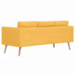 VidaXL 276856 canapé 3 siège(s) Jaune - Vue supplémentaire 5