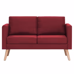 VidaXL 276857 canapé 3 siège(s) Rouge - Vue supplémentaire 7