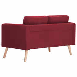 VidaXL 276857 canapé 3 siège(s) Rouge - Vue supplémentaire 8