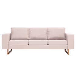 VidaXL 276859 canapé 3 siège(s) Crème - Vue supplémentaire 4