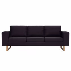 VidaXL 276863 canapé 3 siège(s) Noir - Vue supplémentaire 4