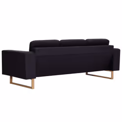VidaXL 276863 canapé 3 siège(s) Noir - Vue supplémentaire 5