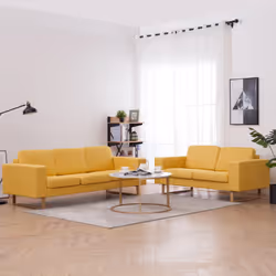 VidaXL 276864 canapé 3 siège(s) Jaune - Vue supplémentaire 2