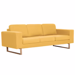 VidaXL 276864 canapé 3 siège(s) Jaune - Vue supplémentaire 3
