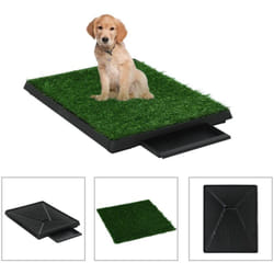 Vidaxl - Tapis pour animaux avec plateau et gazon artificiel Vert n/a