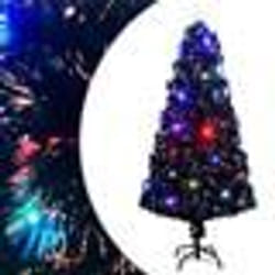 vidaXL Arbre de Noël pré-éclairé avec support 150 cm fibre optique - TU