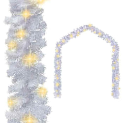 vidaXL Guirlande de Noël avec lumières LED 5 m Blanc - TU