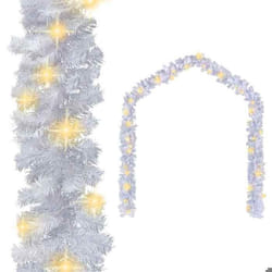 vidaXL Guirlande de Noël avec lumières LED 10 m Blanc - TU