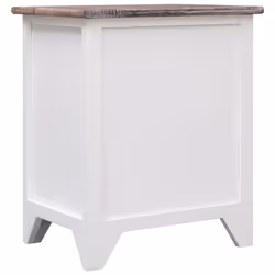 VidaXL 284048 Table de nuit et table de chevet Marron, Blanc - Vue supplémentaire 4