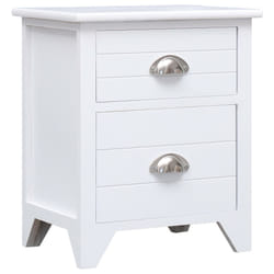 VidaXL 284049 Table de nuit et table de chevet Blanc