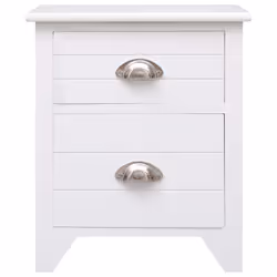 VidaXL 284049 Table de nuit et table de chevet Blanc