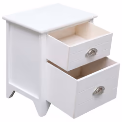 VidaXL 284049 Table de nuit et table de chevet Blanc