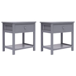VidaXL 284051 Table de nuit et table de chevet Gris