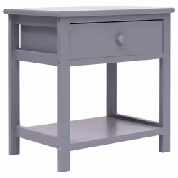 VidaXL 284051 Table de nuit et table de chevet Gris - Vue supplémentaire 2