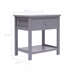 VidaXL 284051 Table de nuit et table de chevet Gris - Vue supplémentaire 7