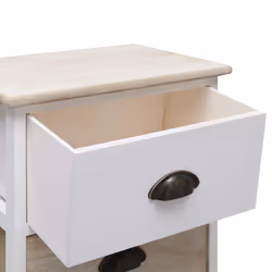 VidaXL 284057 Table de nuit et table de chevet Noir, Naturel - Vue supplémentaire 6