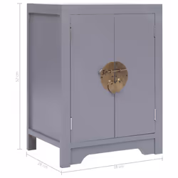 VidaXL 284072 Table de nuit et table de chevet Gris - Vue supplémentaire 7