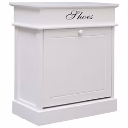 vidaXL Armoire à chaussures Blanc 50 x 28 x 58 cm Bois de Paulownia - TU