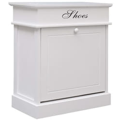 vidaXL Armoire à chaussures Blanc 50 x 28 x 58 cm Bois de Paulownia - TU