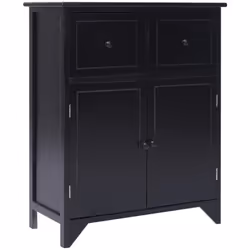 Cette armoire latérale en bois de style classique ajoutera une touche de charme élégant à votre chambre à coucher, votre espa ...