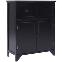 Armoire latérale Noir 60x30x75 cm Bois de Paulownia vidaXL