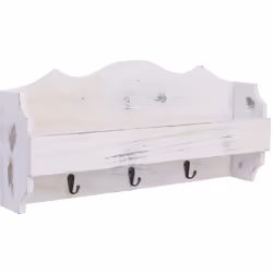 Introduisez une touche gracieuse dans votre entrée avec notre porte-manteau mural flottant en bois ! Doté d'un design délicat ...