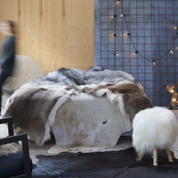 vidaXL Tapis en peau de vache véritable Marron et blanc 150 x 170 cm - TU
