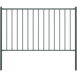 vidaXL Panneau clôture poteau Acier enduit poudre 1,7x1,25m Anthracite