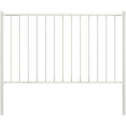 Vidaxl - Panneau de clôture poteau Acier enduit poudre 1,7x0,75 m Blanc