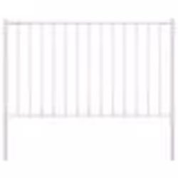 vidaXL Panneau de clôture poteau Acier enduit poudre 1,7x1,25 m Blanc - TU