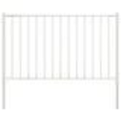 vidaXL Panneau de clôture poteau Acier enduit poudre 1,7x1,25 m Blanc - TU
