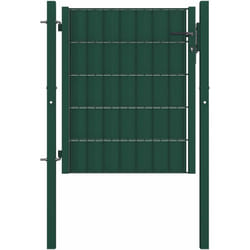vidaXL Portail de clôture PVC et acier 100x81 cm Vert - TU