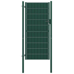Vidaxl - Portail de clôture pvc et acier 100x124 cm Vert