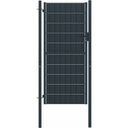 Portail de clôture pvc et acier 100x124 cm Anthracite Vidaxl