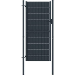 Vidaxl - Portail de clôture pvc et acier 100x164 cm Anthracite